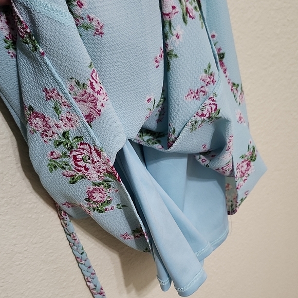 Sage Pink and Blue Puff Sleeve Sundress - Picture 12 of 12